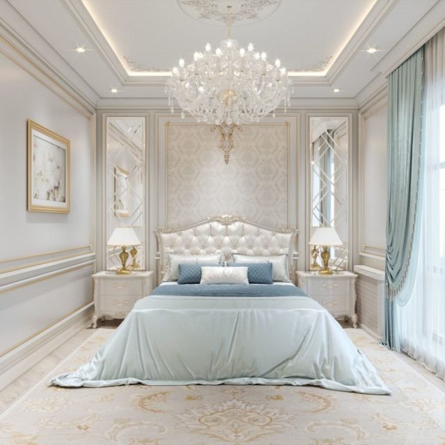 Дизайн спальни с классическим декором