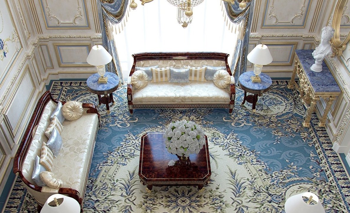 Дизайн королевской гостиной