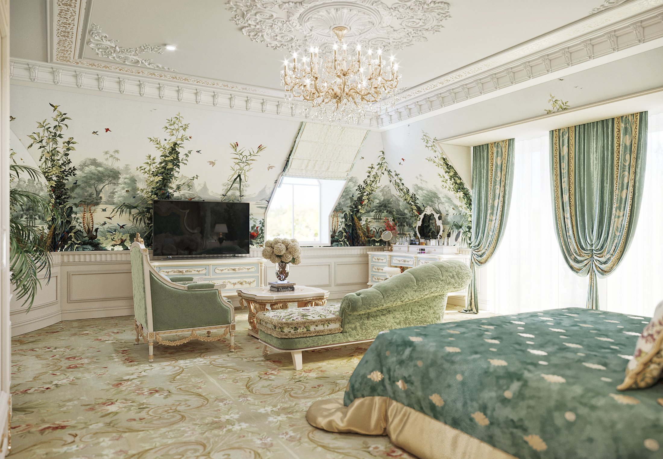 Роскошная спальня хозяев, Antonovych Design