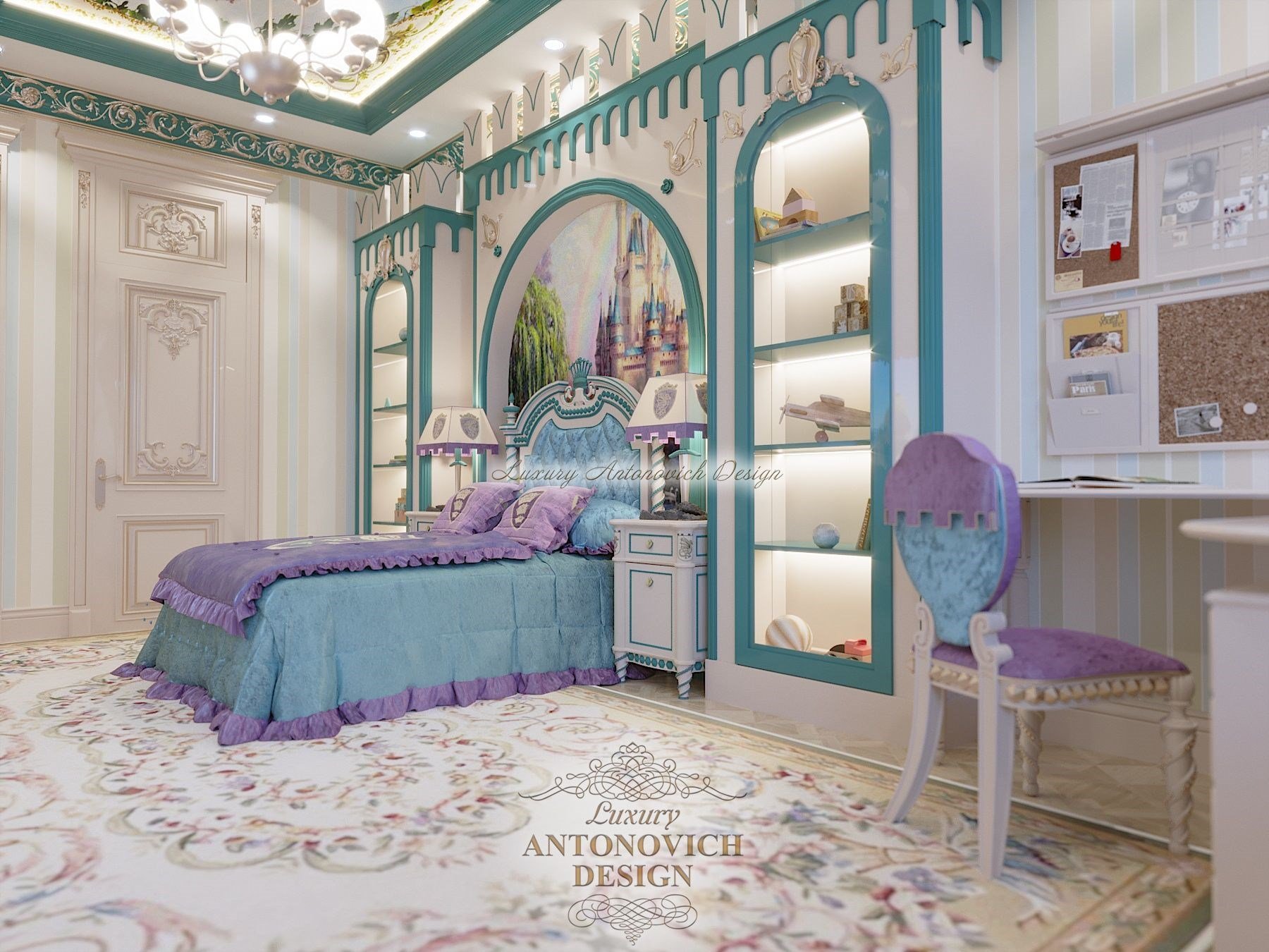 Спальня сына в классическом стиле, апартаменты в ЖК Dostyk Residence, Алматы