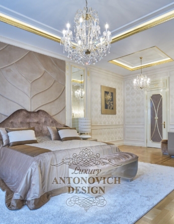 Дизайн спальни в неоклассическом стиле в Алматы