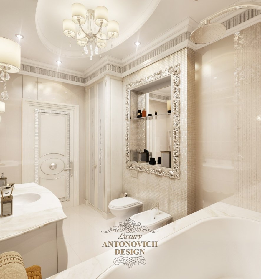 Роскошная ванная в классичеком стиле от Антонович Дизайн