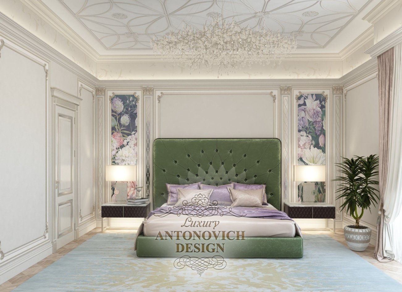 Элегантная спальня в стиле неоклассика ЖК BAISANA Астана