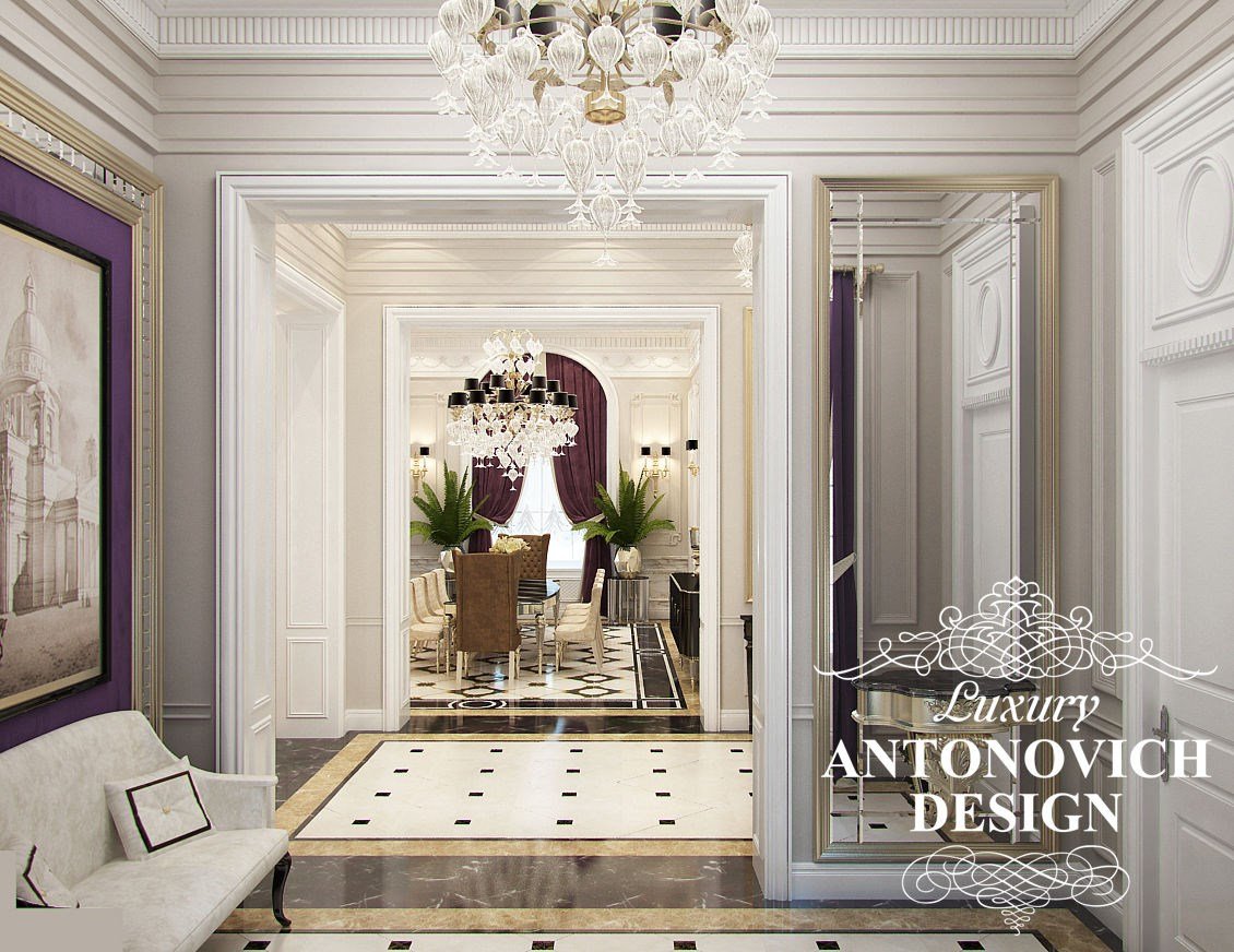 Элитный проект дома с элитной мебелью в стиле современная классика от Antonovych Design