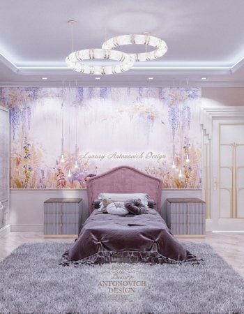 Спальня дочери, стиль новая классика, Роскошный особняк в Актобе