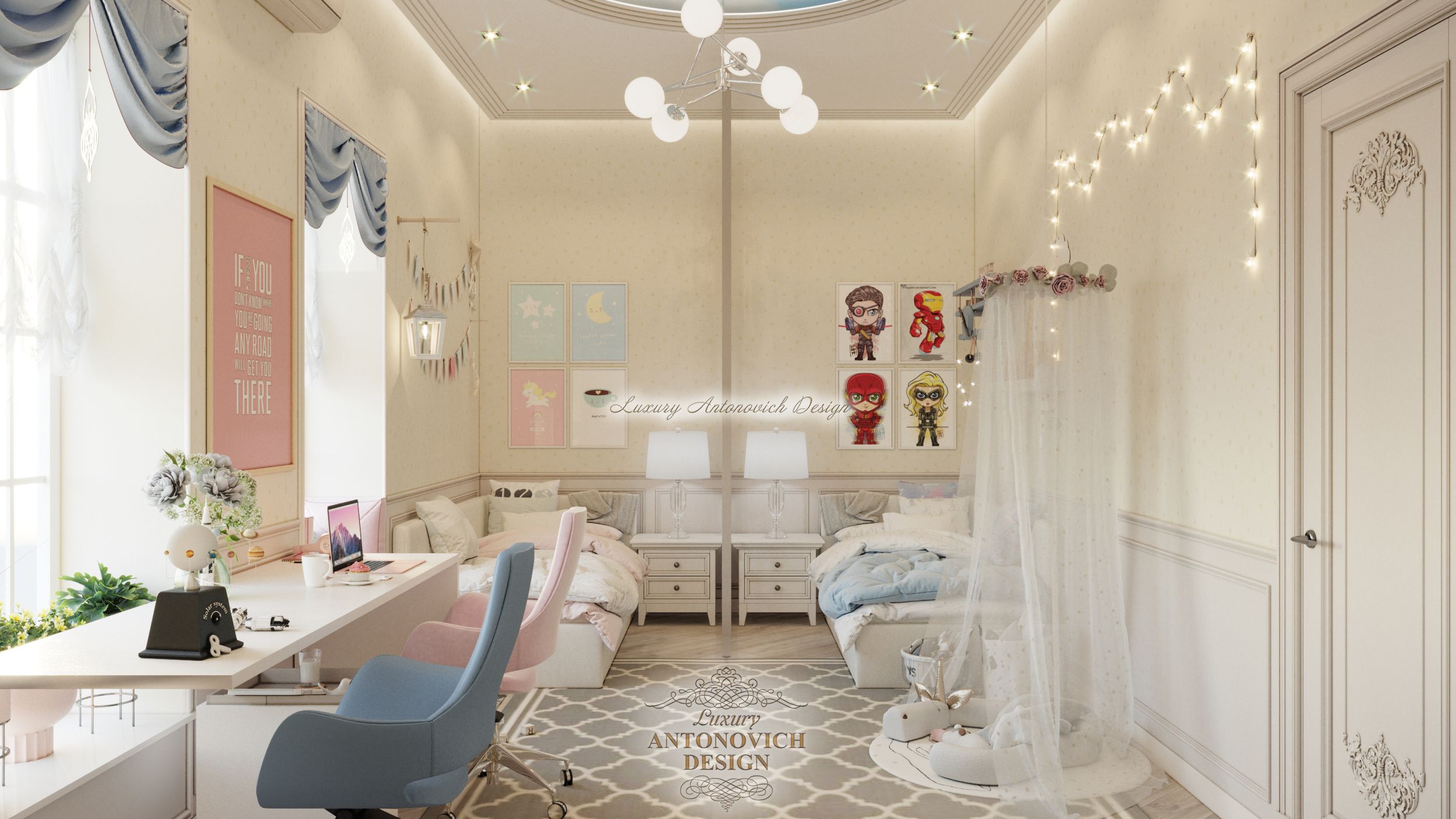 Детская спальня (4) квартира в Праге, Antonovych Design