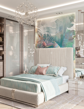 Изысканный комфорт текстурного дизайна спальни