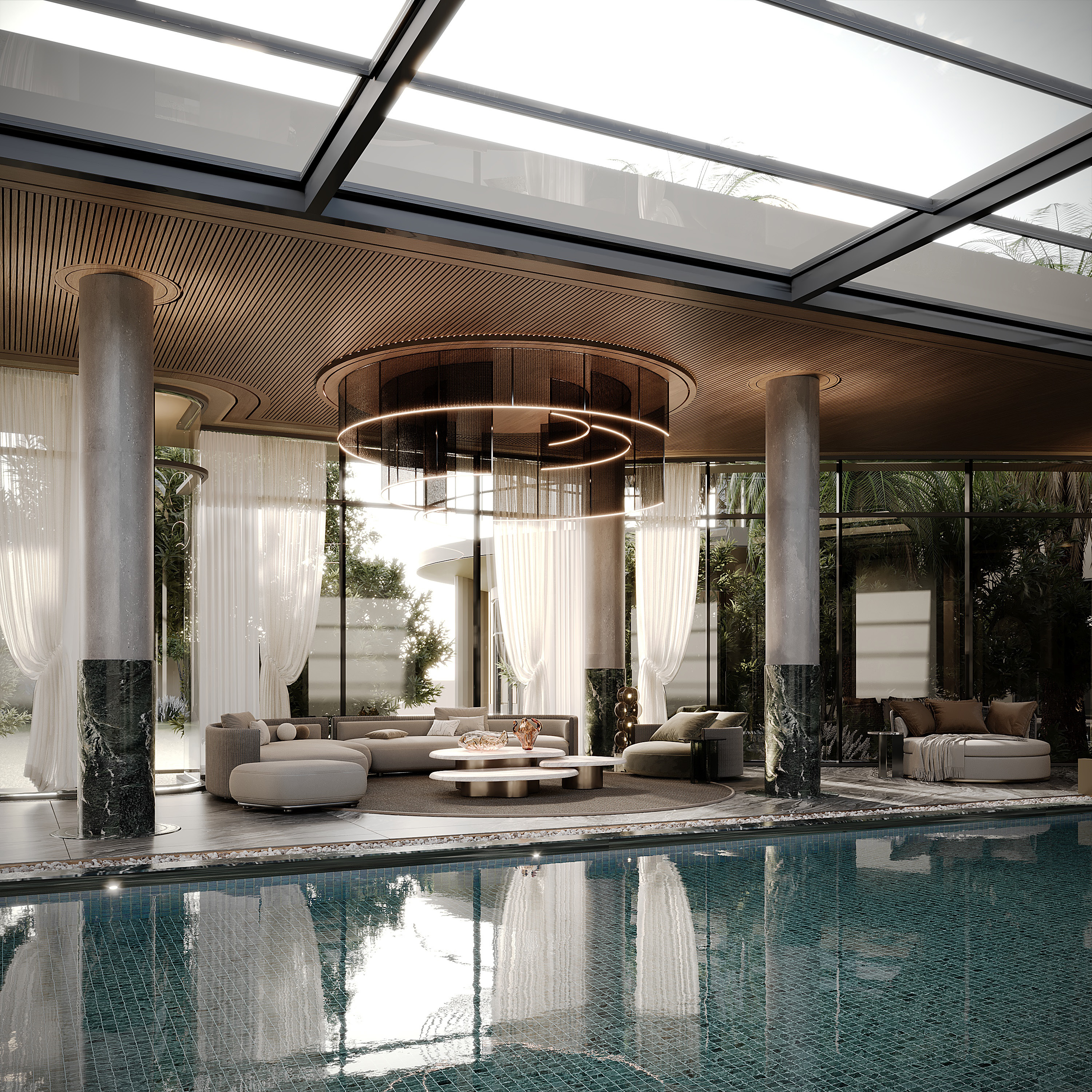 Mrs. Mariam проект: бассейн и тренажёрный зал